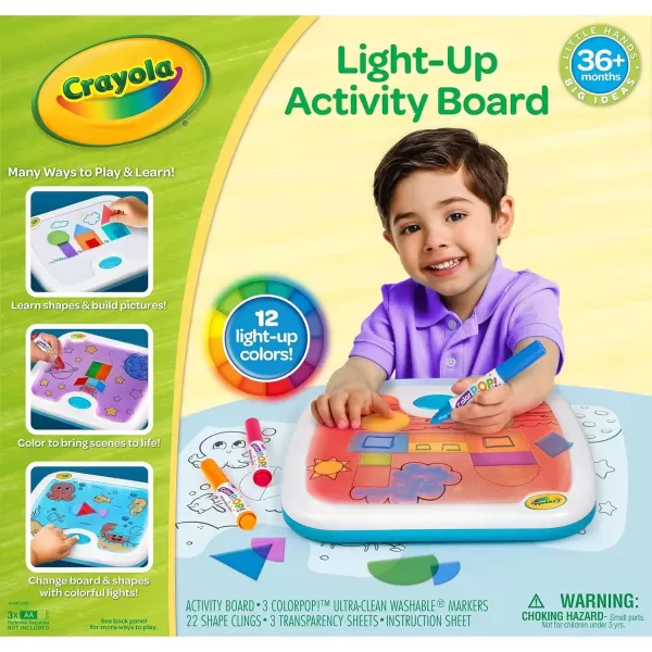 imageCrayola Light Up Activity Board Sensory Toy for Toddlers ampamp Kids Light Box Light Up Coloring Board Toys ampamp Gifts for Kids 3
