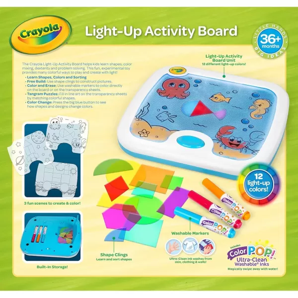 imageCrayola Light Up Activity Board Sensory Toy for Toddlers ampamp Kids Light Box Light Up Coloring Board Toys ampamp Gifts for Kids 3