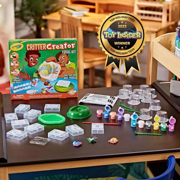 imageCrayola Metallic Clay Art Kit with Paints Fossil Molds Gift for Kids Ages 7 8 9 10