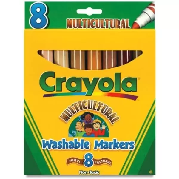 imageCrayola Multicultural Marker Classpack Ultra Clean Washable Markers Broad Line 80 Count 588200 Assorted 1Pack