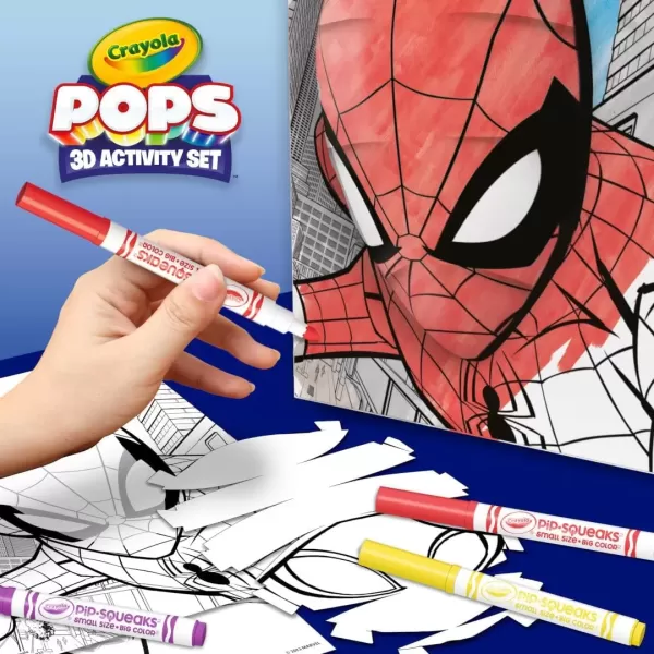 imageCrayola POPS 3D Frozen Activity Set Kids Coloring Set ampamp Craft Kit Includes Stickers ampamp Markers Frozen Gift for Girls ampamp Boys 5Spiderman
