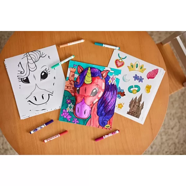 imageCrayola POPs 3D Kids Art Set Mystical Coloring Book Alternative Gift for Girls ampamp Boys Ages 5