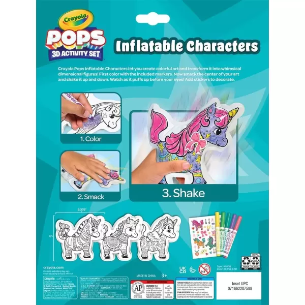 imageCrayola Pops Inflatable Characters Coloring Set for Kids Gift for Boys ampamp Girls Ages 5 6 7 8
