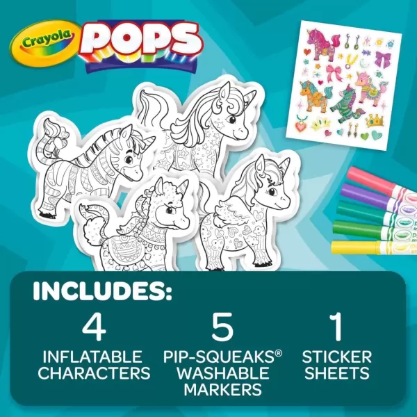 imageCrayola Pops Inflatable Characters Coloring Set for Kids Gift for Boys ampamp Girls Ages 5 6 7 8