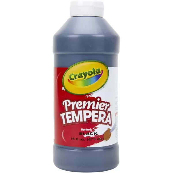 imageCrayola Premier Tempera Paint For Kids  Orange 16oz Kids Classroom Supplies Great For Arts ampamp Crafts Non Toxic Easy Squeeze BottleBlack