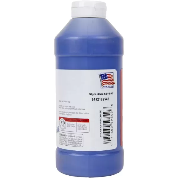 imageCrayola Premier Tempera Paint For Kids  Orange 16oz Kids Classroom Supplies Great For Arts ampamp Crafts Non Toxic Easy Squeeze BottleBlue