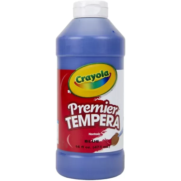 imageCrayola Premier Tempera Paint For Kids  Orange 16oz Kids Classroom Supplies Great For Arts ampamp Crafts Non Toxic Easy Squeeze BottleBlue