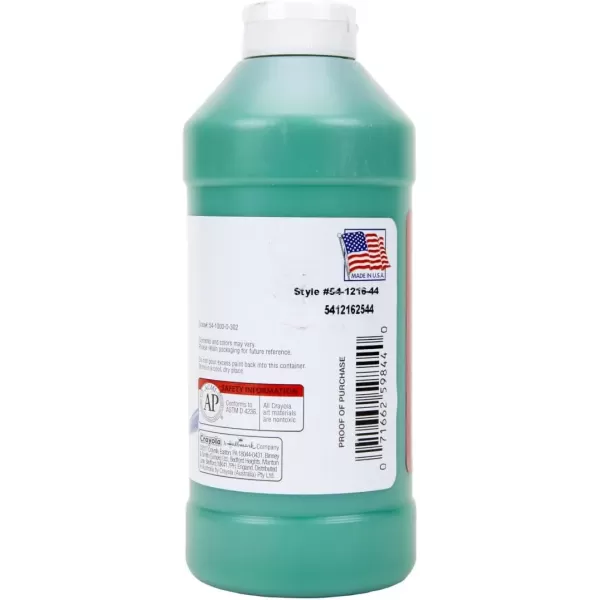 imageCrayola Premier Tempera Paint For Kids  Orange 16oz Kids Classroom Supplies Great For Arts ampamp Crafts Non Toxic Easy Squeeze BottleGreen