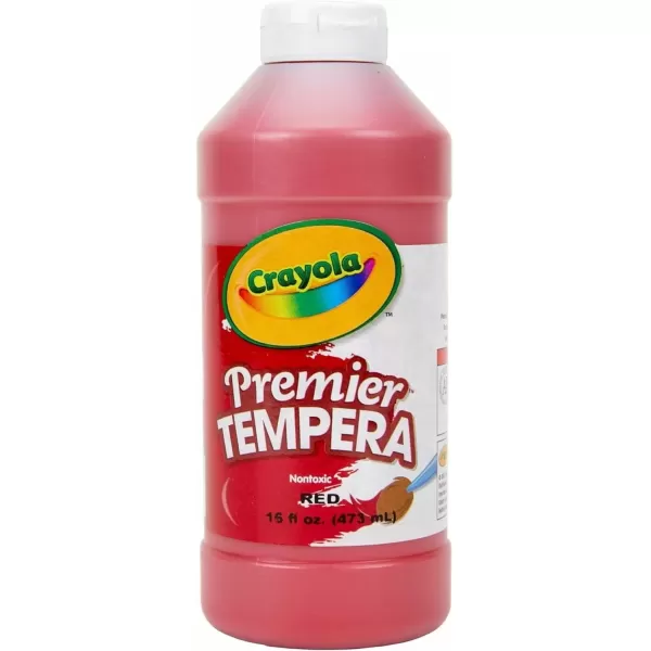 imageCrayola Premier Tempera Paint For Kids  Orange 16oz Kids Classroom Supplies Great For Arts ampamp Crafts Non Toxic Easy Squeeze BottleRed