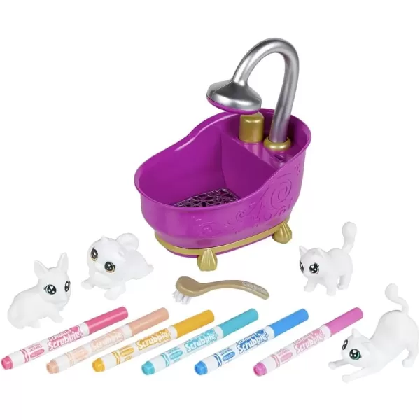 imageCrayola Scribble Scrubbie Safari Animals Tub Set Color ampamp Wash Creative Toy Gift for Kids Age 3 4 5 6Tub Set