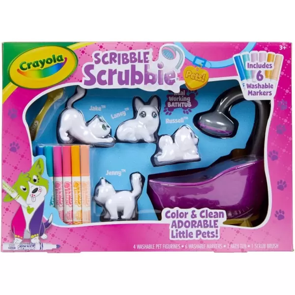 imageCrayola Scribble Scrubbie Safari Animals Tub Set Color ampamp Wash Creative Toy Gift for Kids Age 3 4 5 6Tub Set