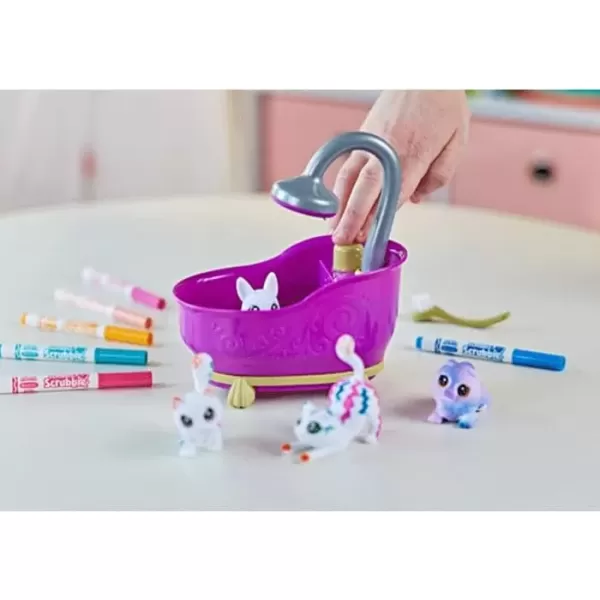 imageCrayola Scribble Scrubbie Safari Animals Tub Set Color ampamp Wash Creative Toy Gift for Kids Age 3 4 5 6Tub Set