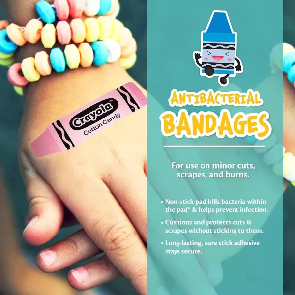 imageCrayola Shaped Kids Bandages 100 CT  Great for Birthdays Party Supplies Stickers Stocking Stuffer or White Elephant Gift  Adhesive Bandages for Minor Cuts Scrapes ampamp Burns