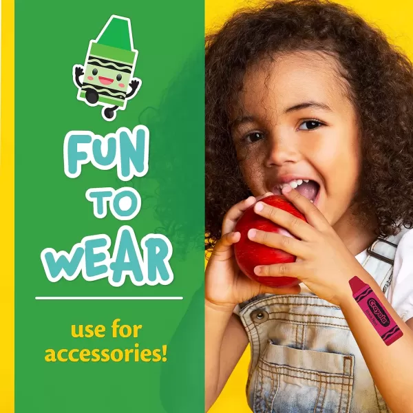 imageCrayola Shaped Kids Bandages 100 CT  Great for Birthdays Party Supplies Stickers Stocking Stuffer or White Elephant Gift  Adhesive Bandages for Minor Cuts Scrapes ampamp Burns