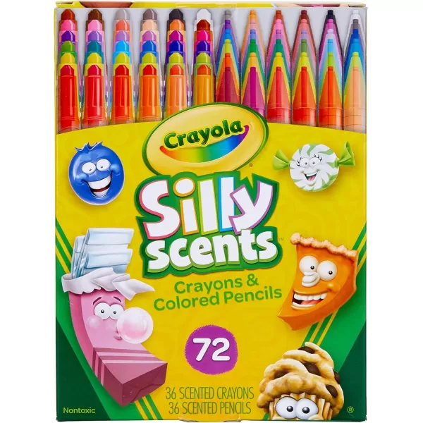 imageCrayola Silly Scents Twistables Scented Crayons ampamp Colored Pencils School Supplies 72 Count Amazon Exclusive