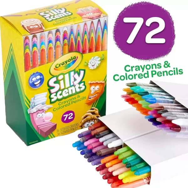 imageCrayola Silly Scents Twistables Scented Crayons ampamp Colored Pencils School Supplies 72 Count Amazon Exclusive