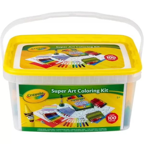 imageCrayola Super Art Coloring Kit 100 Pcs Arts ampamp Crafts Set for Kids Coloring Supplies Arts ampamp Crafts Set Holiday Gifts for Kids Amazon ExclusiveSuper Art Coloring Kit