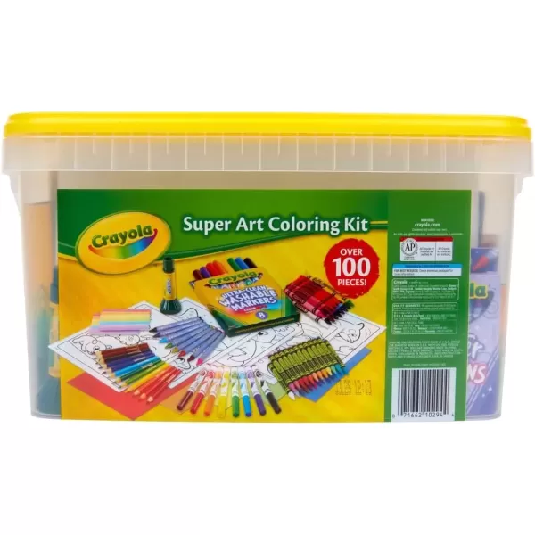 imageCrayola Super Art Coloring Kit 100 Pcs Arts ampamp Crafts Set for Kids Coloring Supplies Arts ampamp Crafts Set Holiday Gifts for Kids Amazon ExclusiveSuper Art Coloring Kit