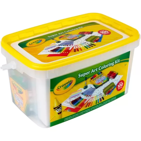 imageCrayola Super Art Coloring Kit 100 Pcs Arts ampamp Crafts Set for Kids Coloring Supplies Arts ampamp Crafts Set Holiday Gifts for Kids Amazon ExclusiveSuper Art Coloring Kit