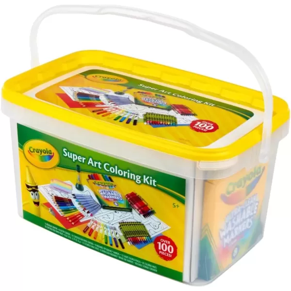 imageCrayola Super Art Coloring Kit 100 Pcs Arts ampamp Crafts Set for Kids Coloring Supplies Arts ampamp Crafts Set Holiday Gifts for Kids Amazon ExclusiveSuper Art Coloring Kit