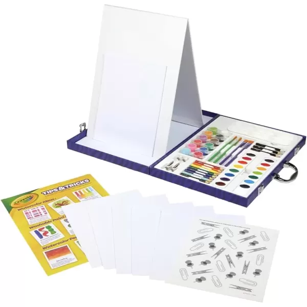 imageCrayola Table Top Easel ampamp Art Kit 65pcs Kids Painting Set Art Set for Kids Arts ampamp Crafts Kit Gifts for Kids Ages 4