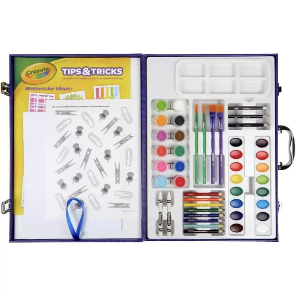 imageCrayola Table Top Easel ampamp Art Kit 65pcs Kids Painting Set Art Set for Kids Arts ampamp Crafts Kit Gifts for Kids Ages 4
