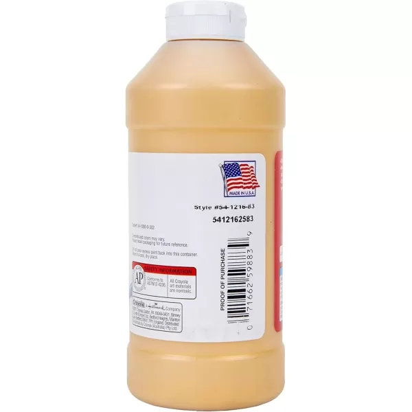 imageCrayola Tempera Paint For Kids Gold Paint Classroom Supplies Non Toxic 16 Oz Squeeze Bottle