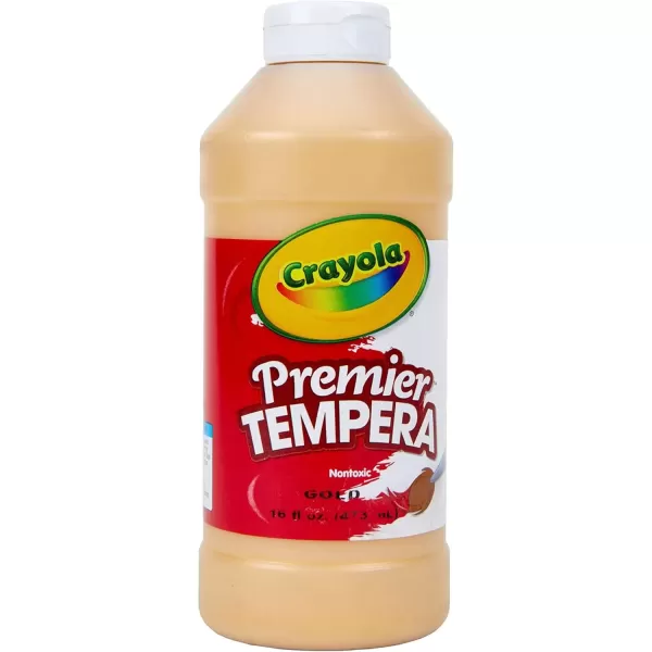 imageCrayola Tempera Paint For Kids Gold Paint Classroom Supplies Non Toxic 16 Oz Squeeze Bottle