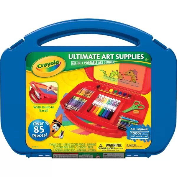 imageCrayola Ultimate Art Case With Easel Kids Art Set 85 Pieces Gift For Kids Ages 4 5 6 7 Amazon Exclusive