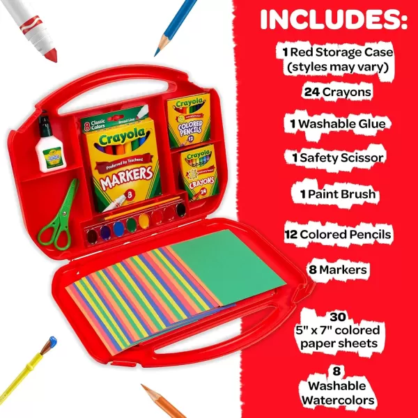 imageCrayola Ultimate Art Case With Easel Kids Art Set 85 Pieces Gift For Kids Ages 4 5 6 7 Amazon Exclusive