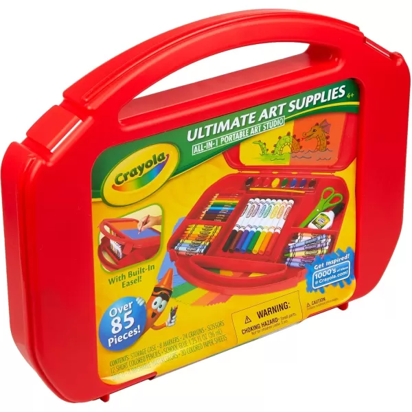imageCrayola Ultimate Art Case With Easel Kids Art Set 85 Pieces Gift For Kids Ages 4 5 6 7 Amazon Exclusive