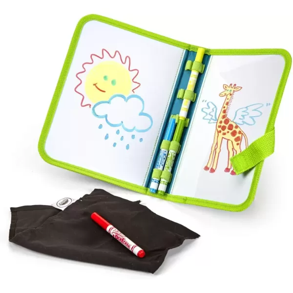 imageCrayola Washable Dry Erase Travel Pack Whiteboard for Kids Ages 4 5 6 7
