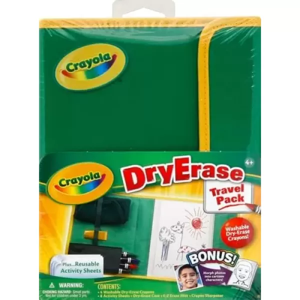imageCrayola Washable Dry Erase Travel Pack Whiteboard for Kids Ages 4 5 6 7
