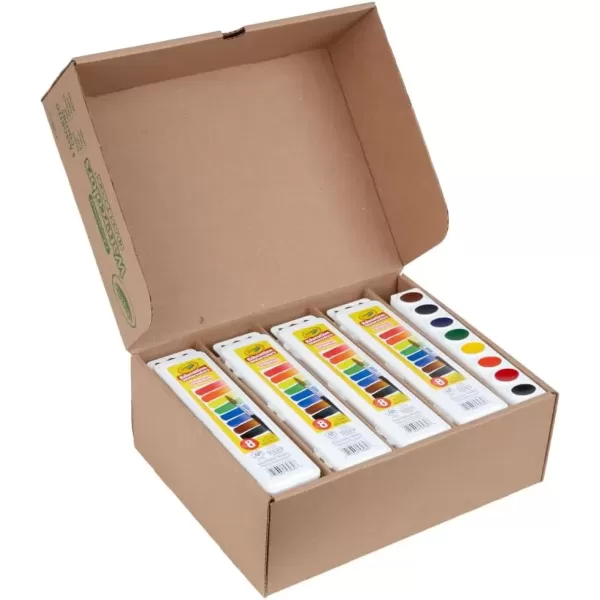 imageCrayola Watercolors Classpack Bulk Paint Set For Kids 24 Trays ampamp 12 Refills School Supplies