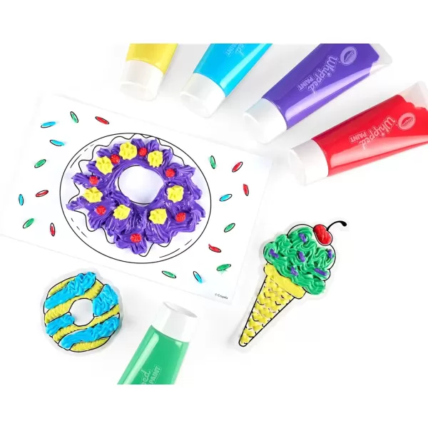 imageCrayola Whipped Paint Kit Puff Paint 3D Paint Set for Kids 3 Unique Textures Sensory Art Toy Gift for Kids Ages 5