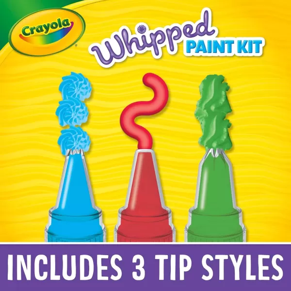 imageCrayola Whipped Paint Kit Puff Paint 3D Paint Set for Kids 3 Unique Textures Sensory Art Toy Gift for Kids Ages 5