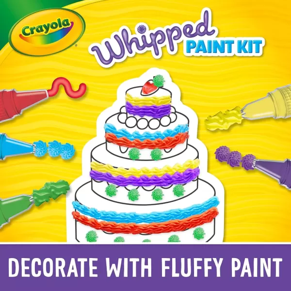 imageCrayola Whipped Paint Kit Puff Paint 3D Paint Set for Kids 3 Unique Textures Sensory Art Toy Gift for Kids Ages 5