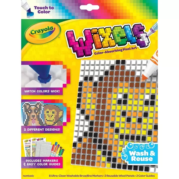 imageCrayola Wixels Animals Activity Kit Pixel Art Coloring Set Gift for Kids Ages 6 7 8 9Animals