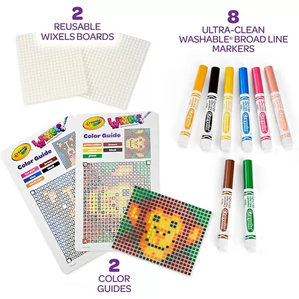 imageCrayola Wixels Animals Activity Kit Pixel Art Coloring Set Gift for Kids Ages 6 7 8 9Animals