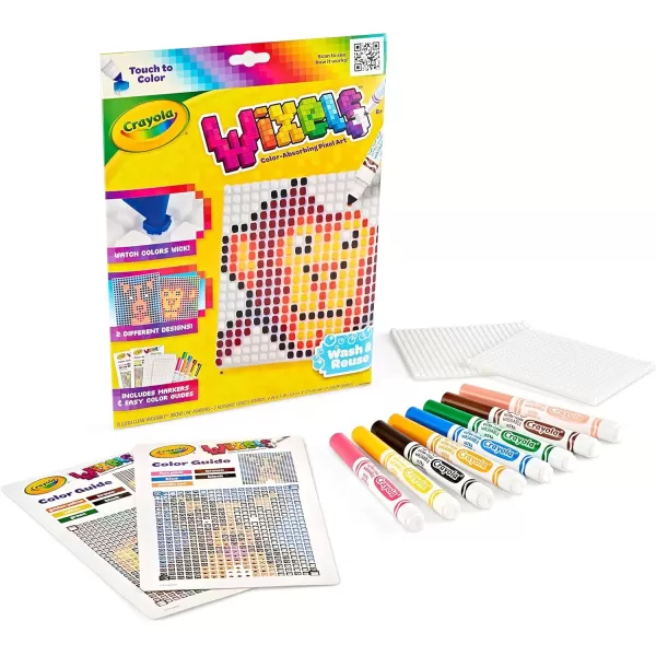 imageCrayola Wixels Animals Activity Kit Pixel Art Coloring Set Gift for Kids Ages 6 7 8 9Animals