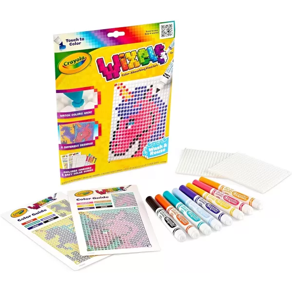 imageCrayola Wixels Animals Activity Kit Pixel Art Coloring Set Gift for Kids Ages 6 7 8 9Unicorns