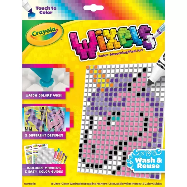 imageCrayola Wixels Animals Activity Kit Pixel Art Coloring Set Gift for Kids Ages 6 7 8 9Unicorns