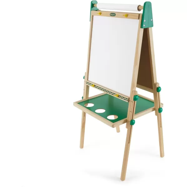 imageCrayola Wooden Art Easel for Kids 2in1 Dry Erase Board ampamp Chalkboard Gifts for Toddlers Ages 3 4 5Wooden Easel