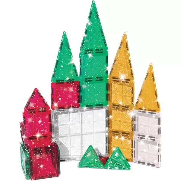 imageCreateOn Crayola Mini Magnetic PIPTiles Building Set for Kids Magnetic Building Toys for Kids STEM Travel Toys for Boys and Girls Ages 3 24Piece Set BoldHoliday Colors