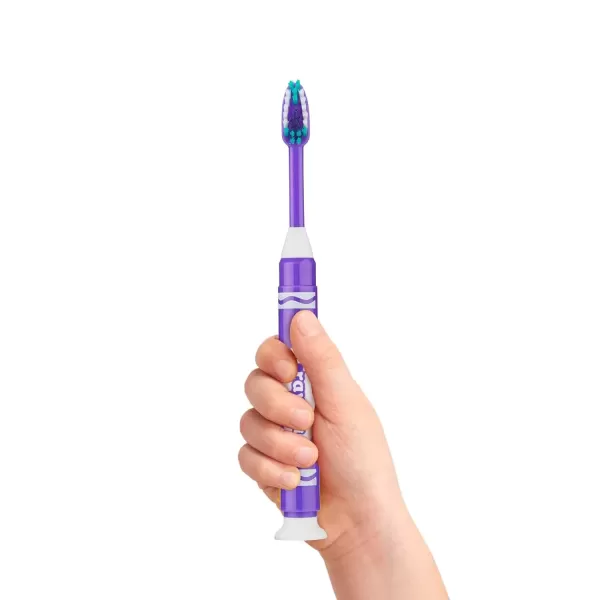 imageGUM Crayola Marker Childrens Toothbrush Soft Bristled Kids Toothbrush Set Age 3 Suction Cup Base 3 CountAge 3  Suction Cup Base