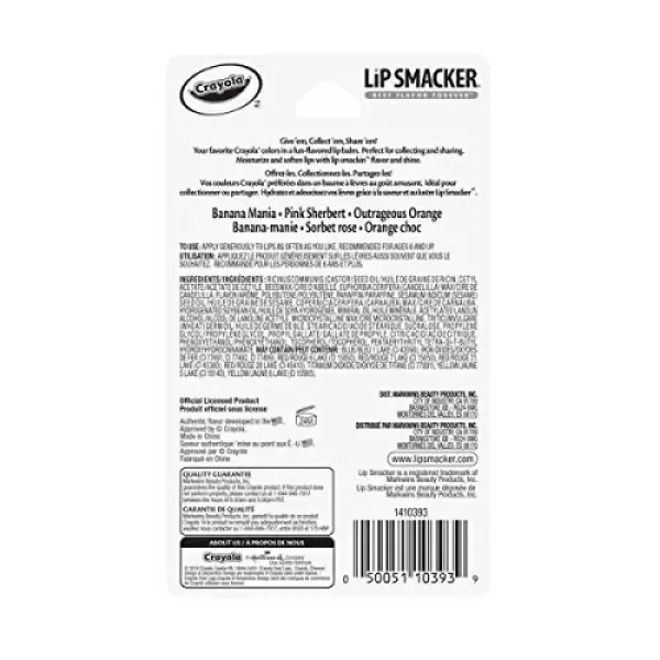 imageLip Smacker Crayola Crayon Stackable Flavored Clear Lip Balm Blue  Moisturizing SoothingCrayola Collection