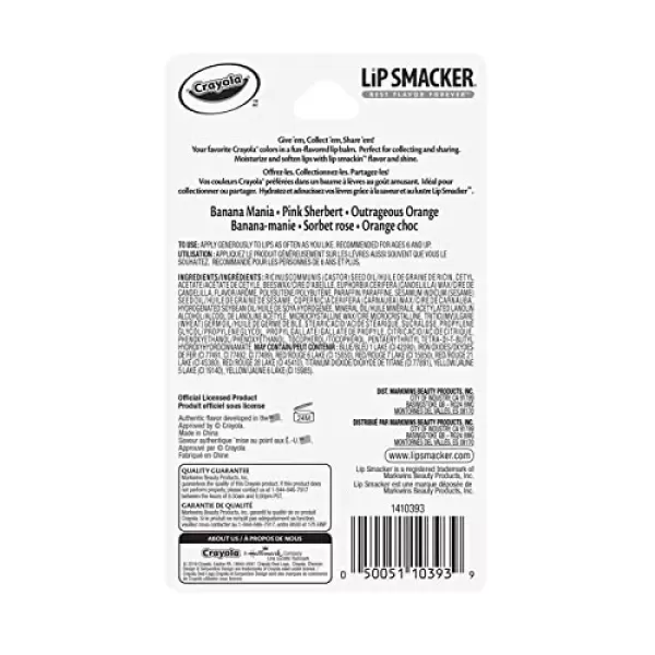 imageLip Smacker Crayola Crayon Stackable Flavored Clear Lip Balm Blue  Moisturizing SoothingCrayola Collection