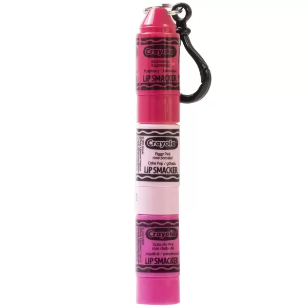 imageLip Smacker Crayola Crayon Stackable Flavored Clear Lip Balm Blue  Moisturizing SoothingCrayola Pink Collection