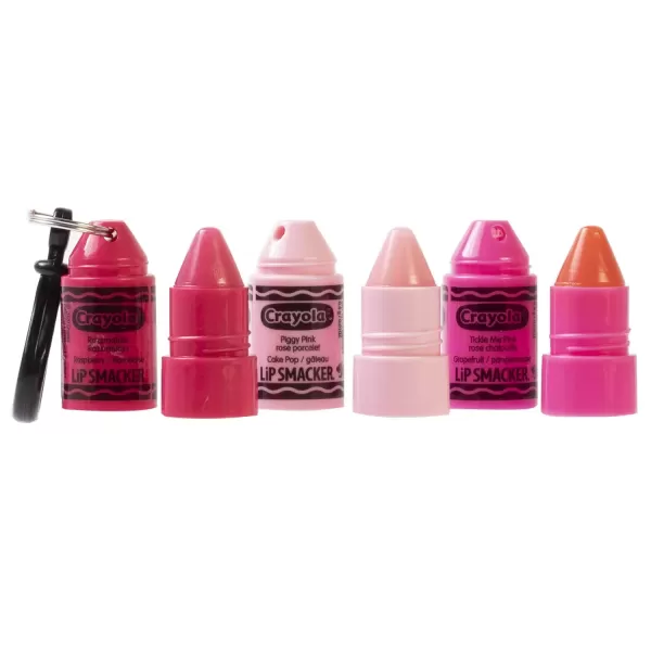 imageLip Smacker Crayola Crayon Stackable Flavored Clear Lip Balm Blue  Moisturizing SoothingCrayola Pink Collection
