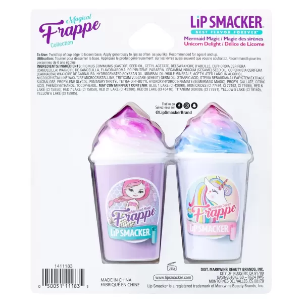 imageLip Smacker Crayola Crayon Stackable Flavored Clear Lip Balm Blue  Moisturizing SoothingFrappe Magic Collection